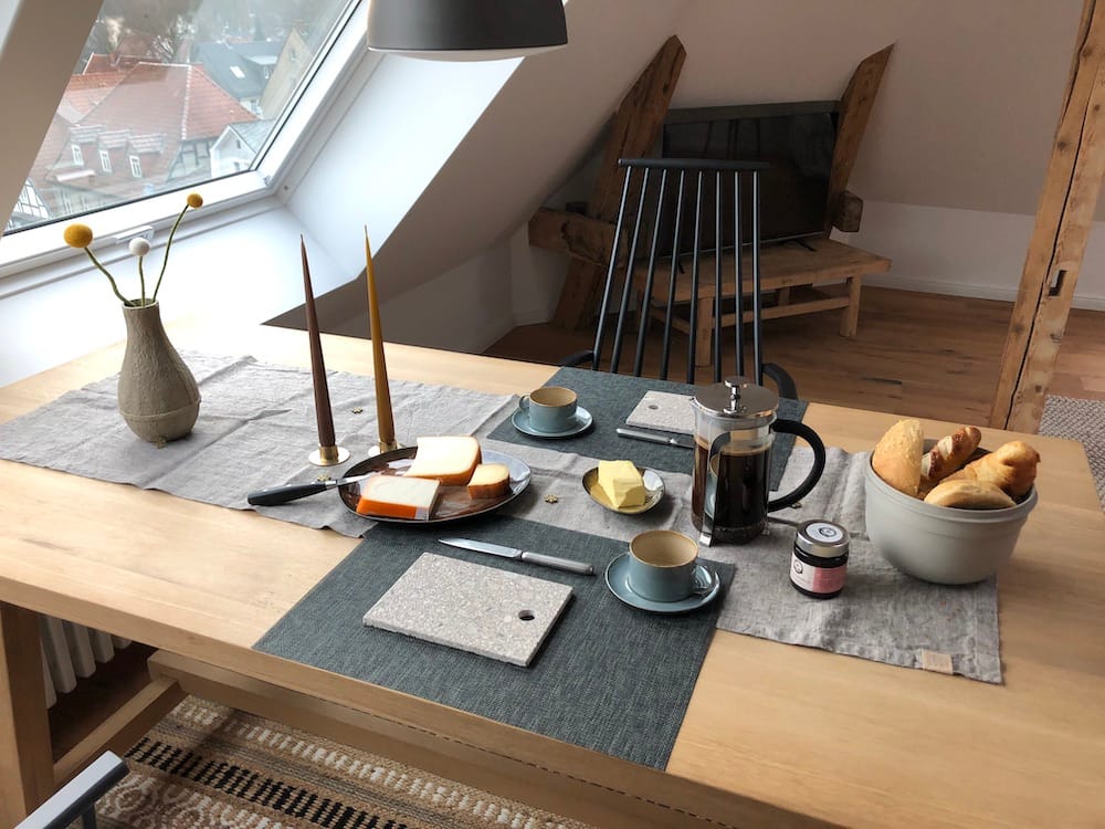 Esstisch in der Ferienwohnung Detmold