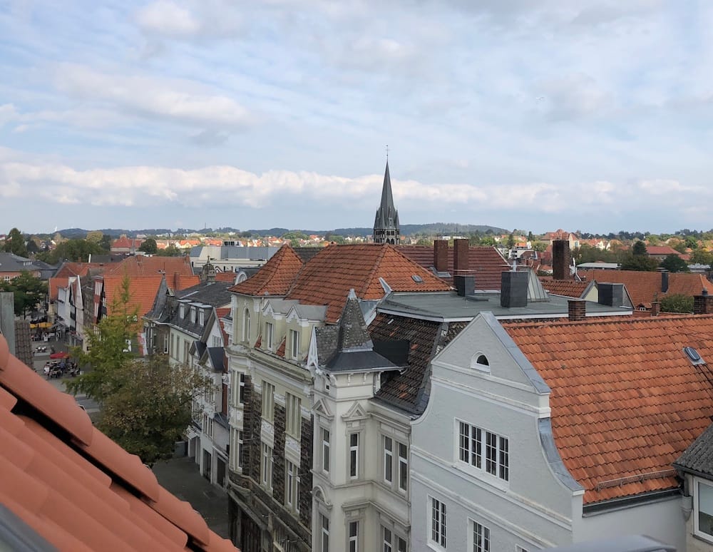 Panorama-Blick über Detmold vom Apartment Hoher Priester